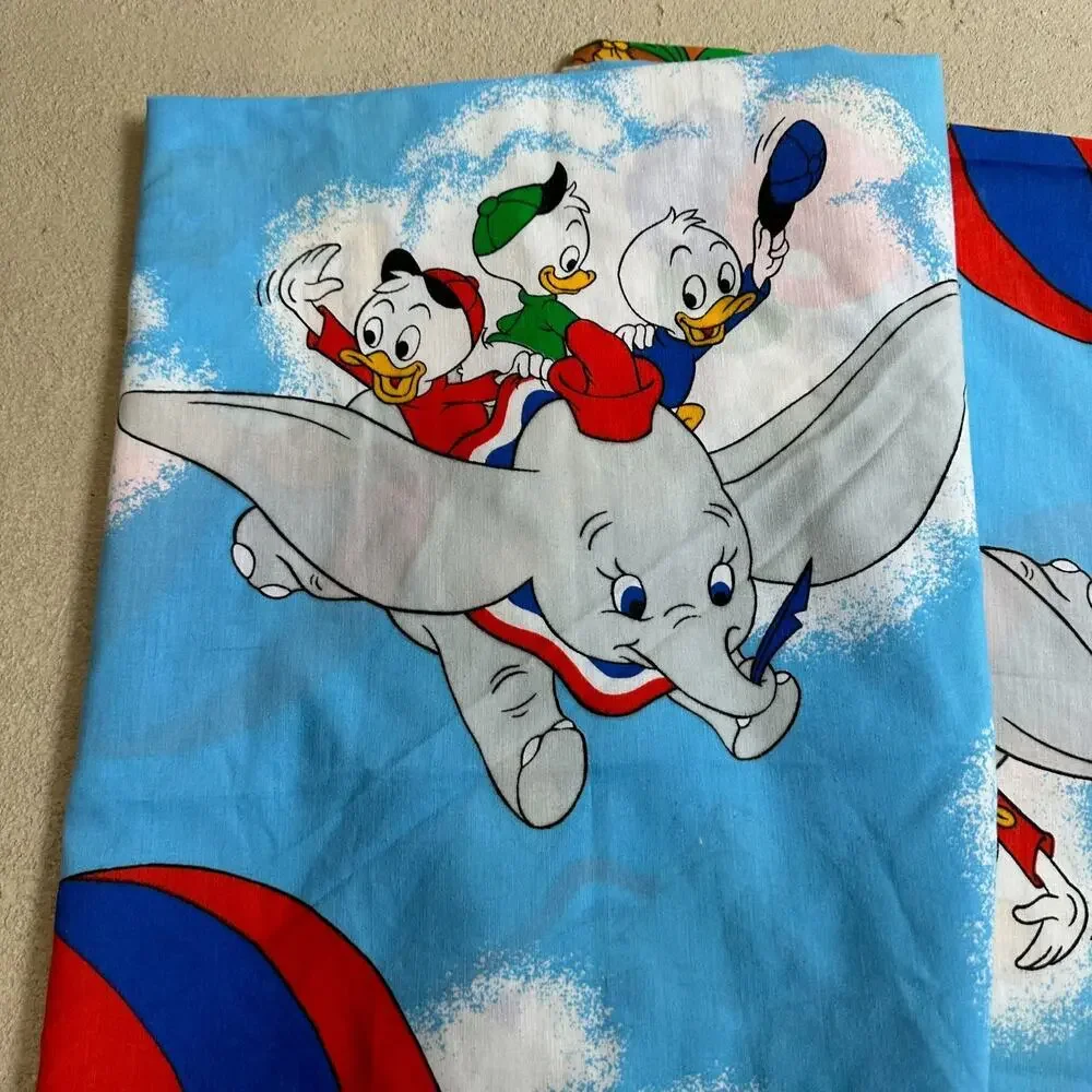 VTG 1980’s Pacific Disney Mickey Air Mobile Twin Size Sheet Flat